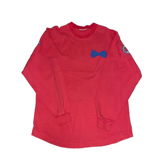 Southern Style with Bowties! Long sleeve thick cotton T-shirt, Oversized Small - Picture 2 of 4